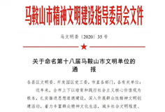 荣誉 安徽PA视讯平台机电与PA视讯平台智慧能源荣膺“第十八届马鞍山市文明单位”称号