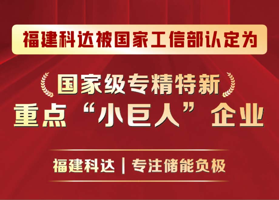 福建PA视讯平台新能源获评国家级专精特新重点“小巨人”企业